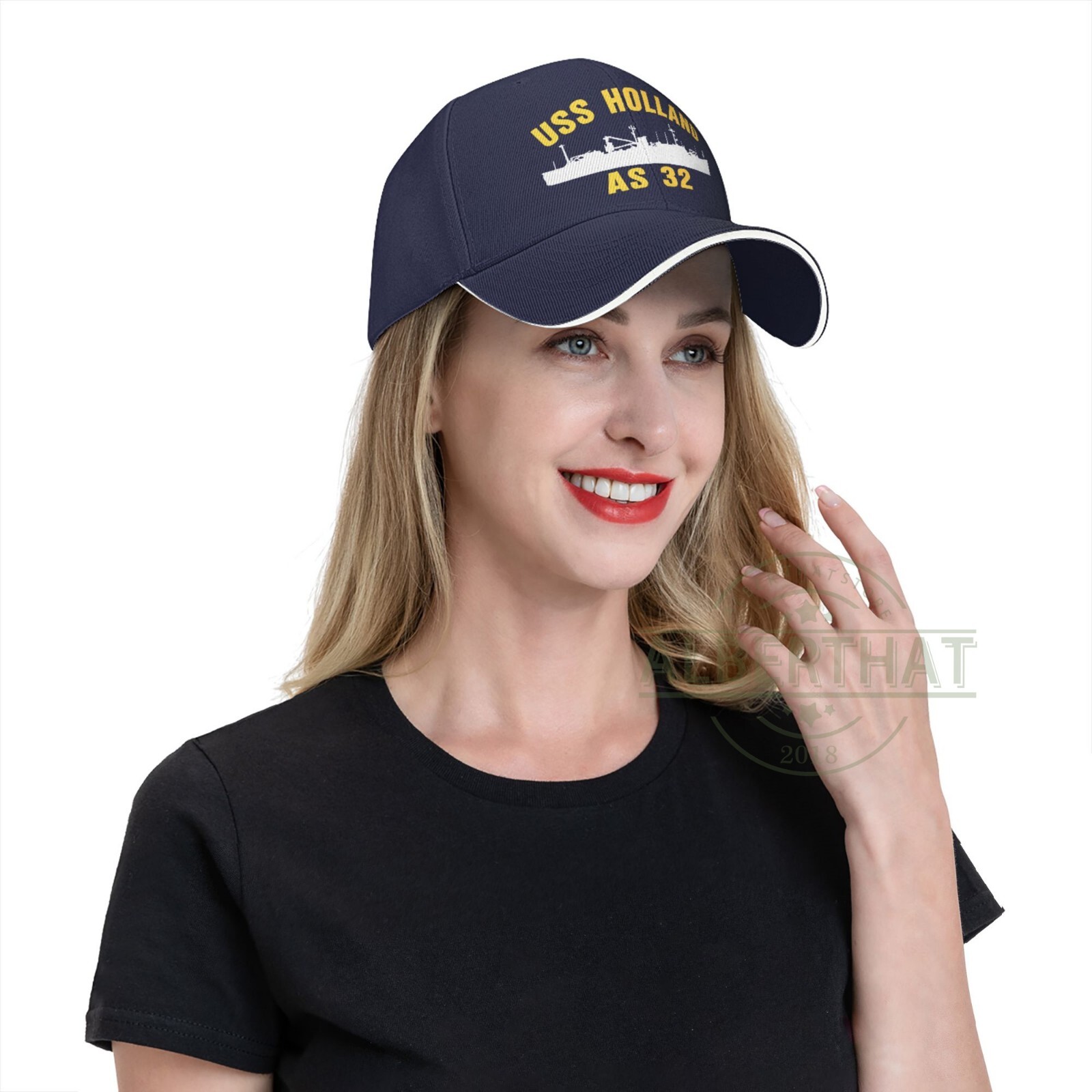 Uss Holland As-32 Men’s Baseball Cap Adjustable Snapback Hats Unisex Dad Hat