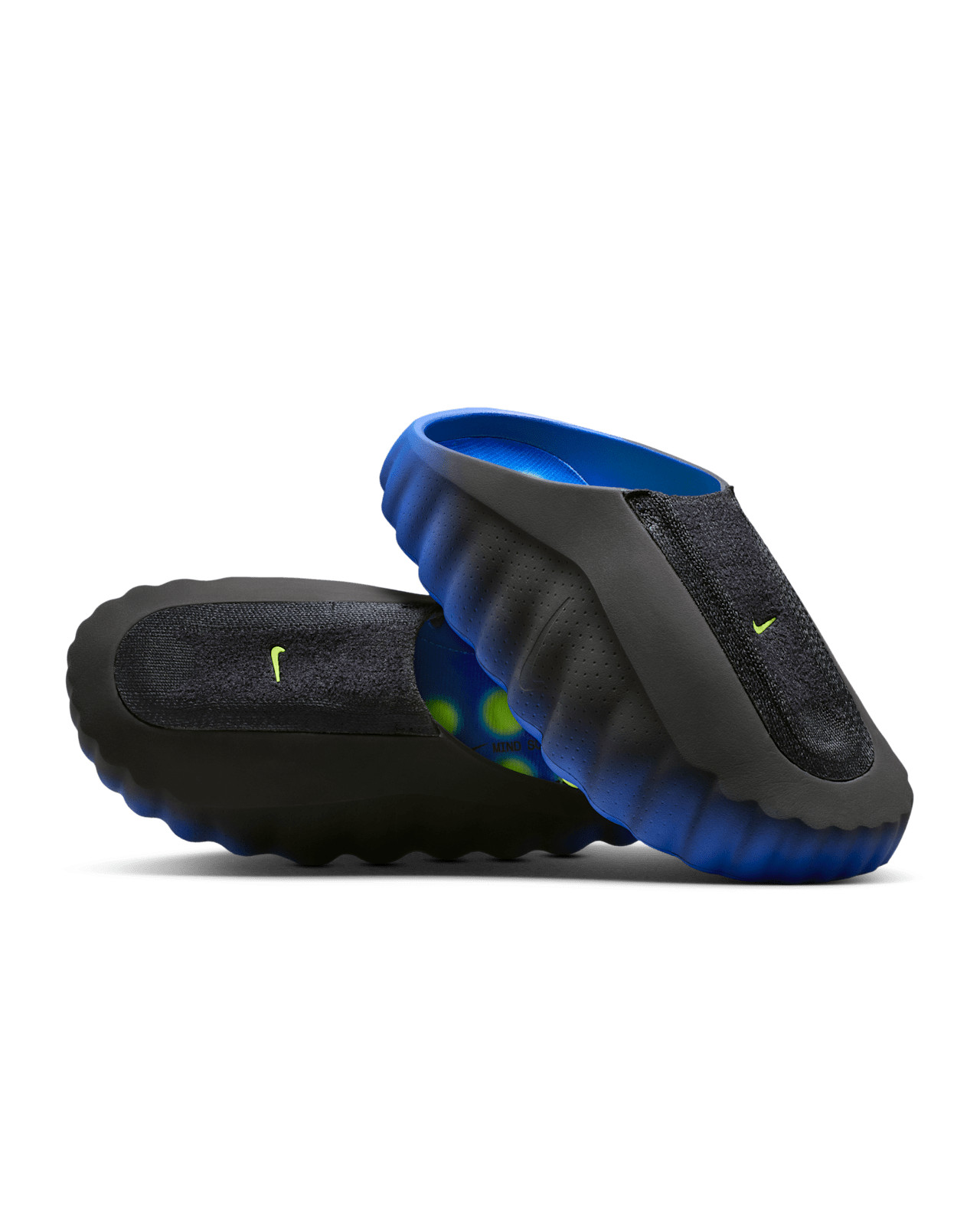 IR2175 400 Nike Mind 001 Flyknit Slide Hyper Royal Black