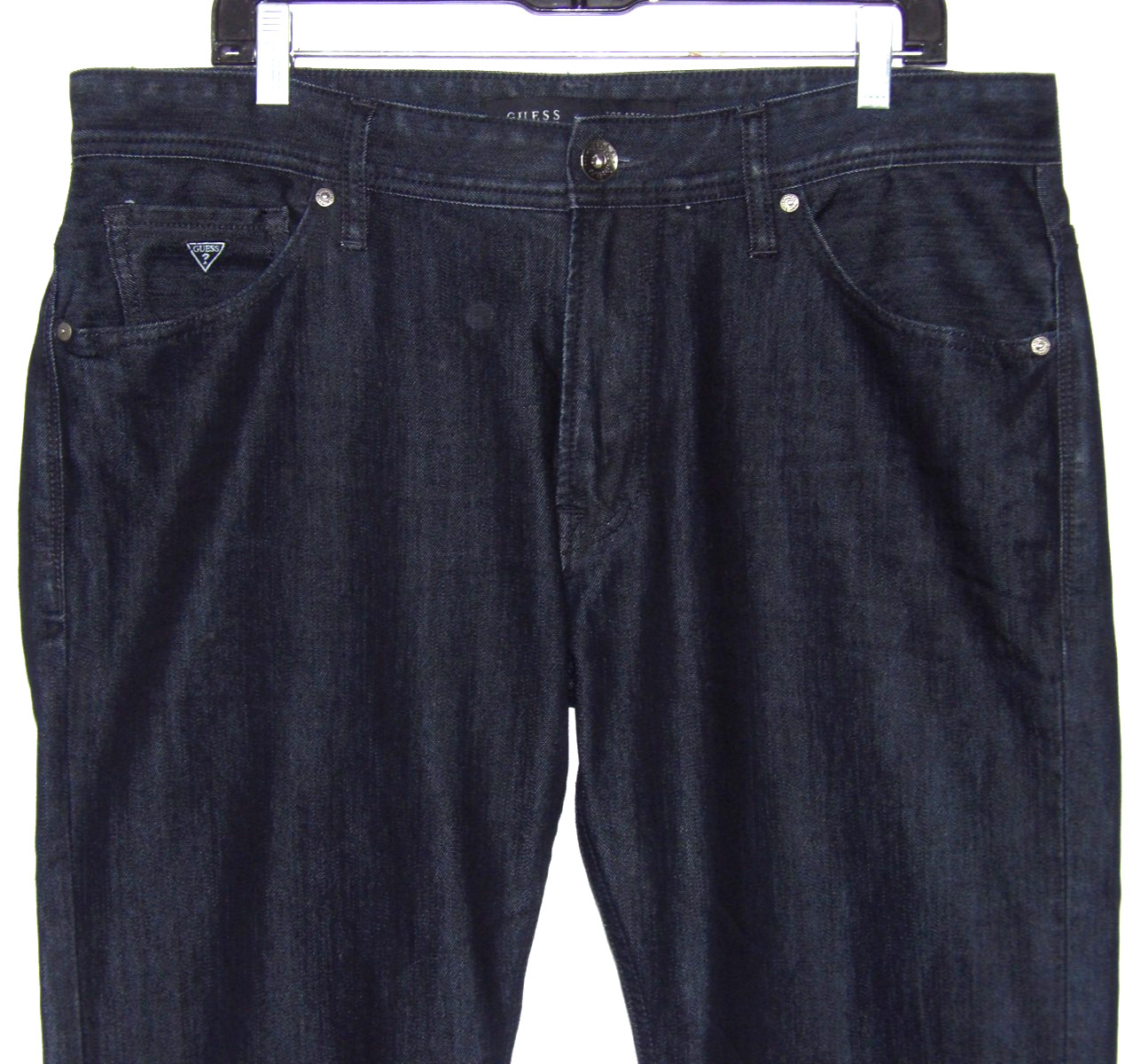 GUESS Dark Wash Stretch Regular Straight Leg Denim Jeans Men’s 36 X 34
