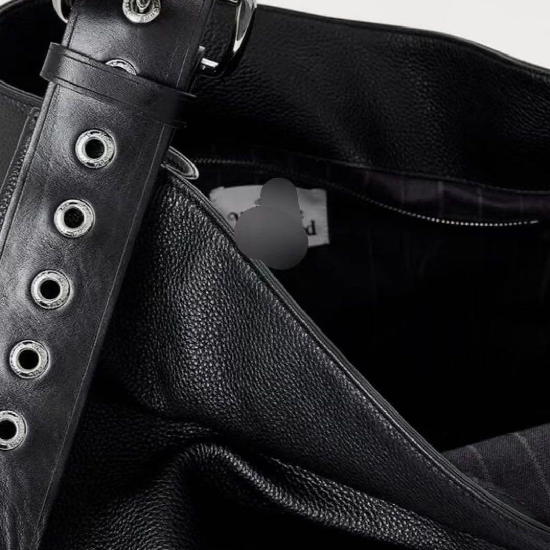Vivienne Westwood Tote Black Leather Large Capacity 40×29×13cm outlet
