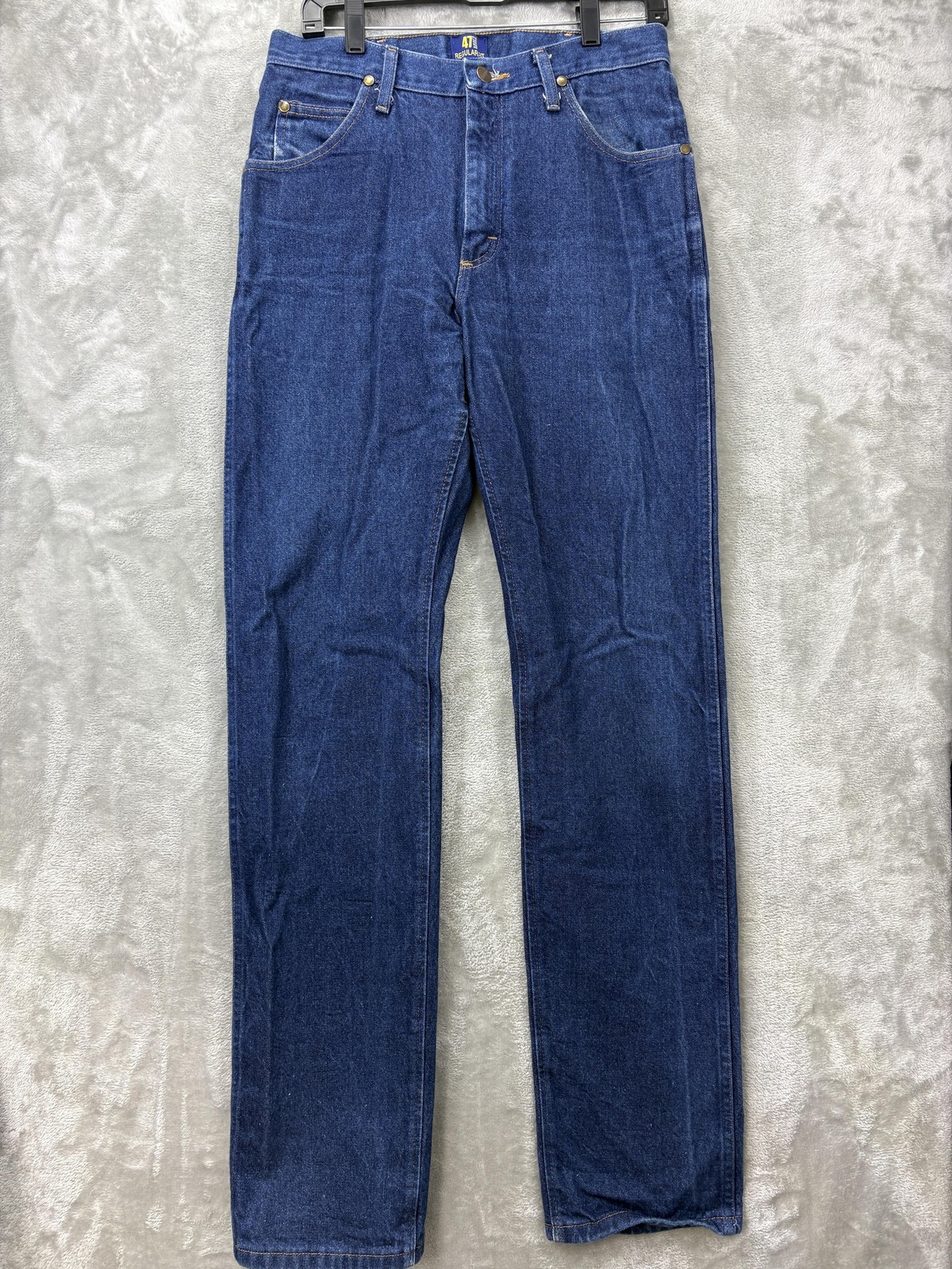 Wrangler 47MWZ Regular Fit Jeans Mens 32×36 Blue Straight Leg Cowboy Cut Denim