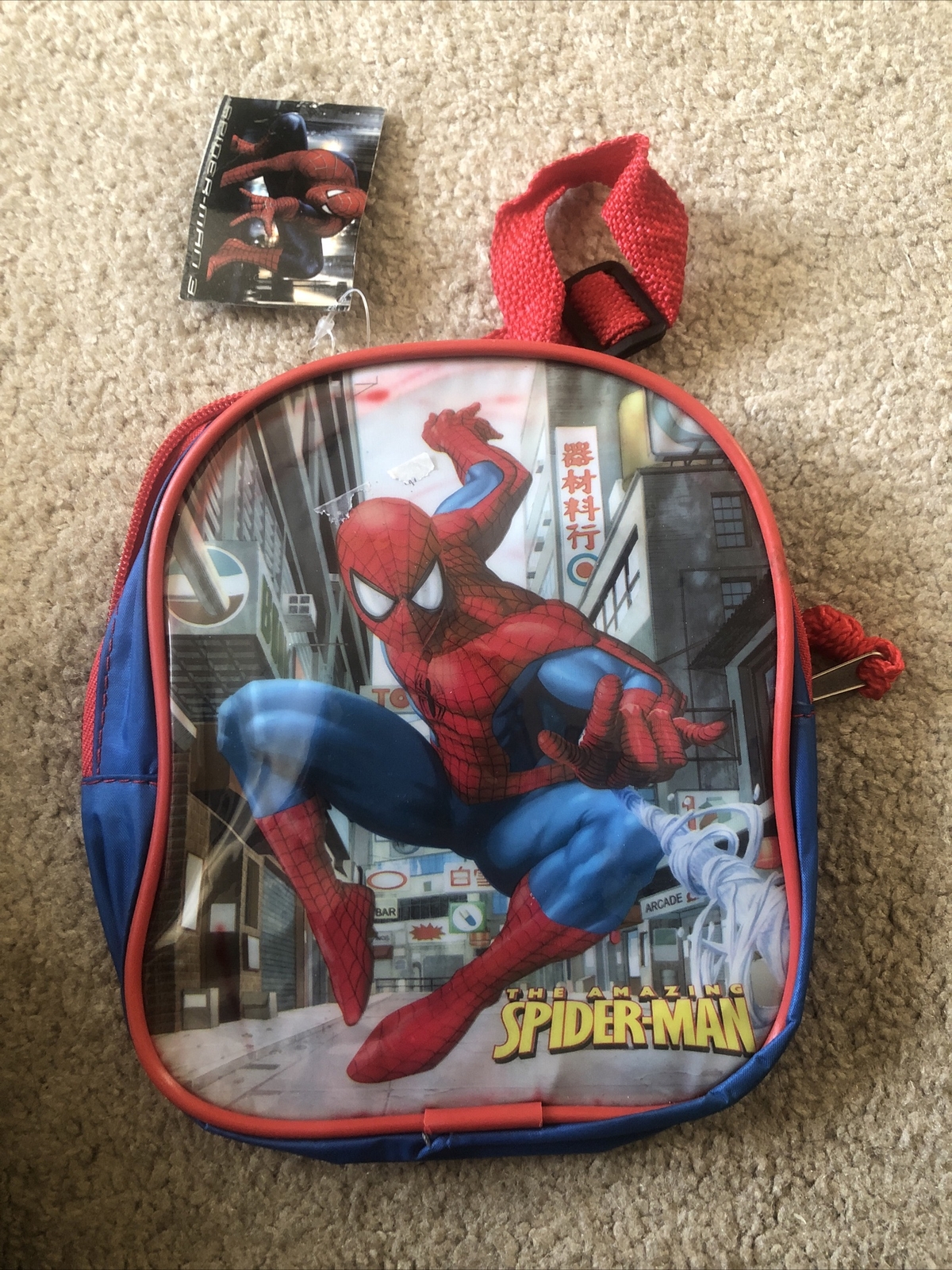 Little Kids The Amazing Spiderman Backpack Approximately 6 Inches Wide 7 Tall
