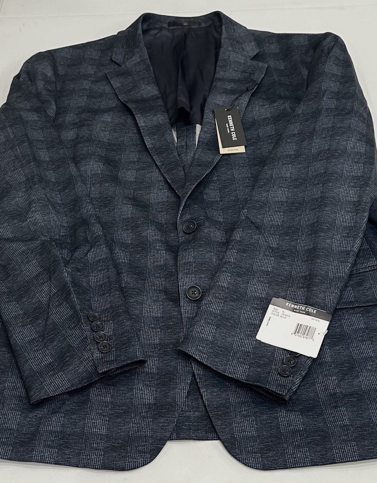 Kenneth Cole New York Men’s Slim Stretch Suit Jacket, Blue, Size XL