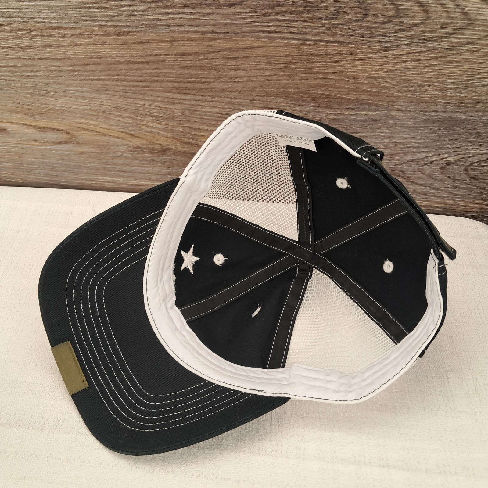 BCM Bravo Company Manufacturing Hat Cap Black White Mesh USA Strap Fighter