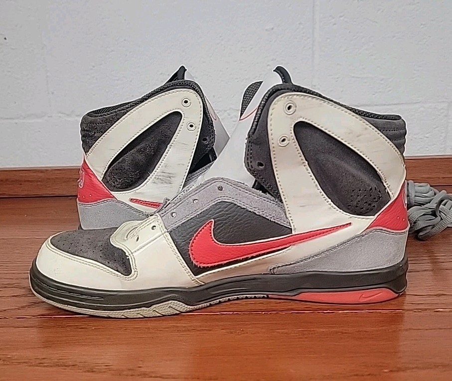 Nike 6.0 Zoom Oncore High 354704-061 Grey Red Black Vintage 2008 Mens Size 10