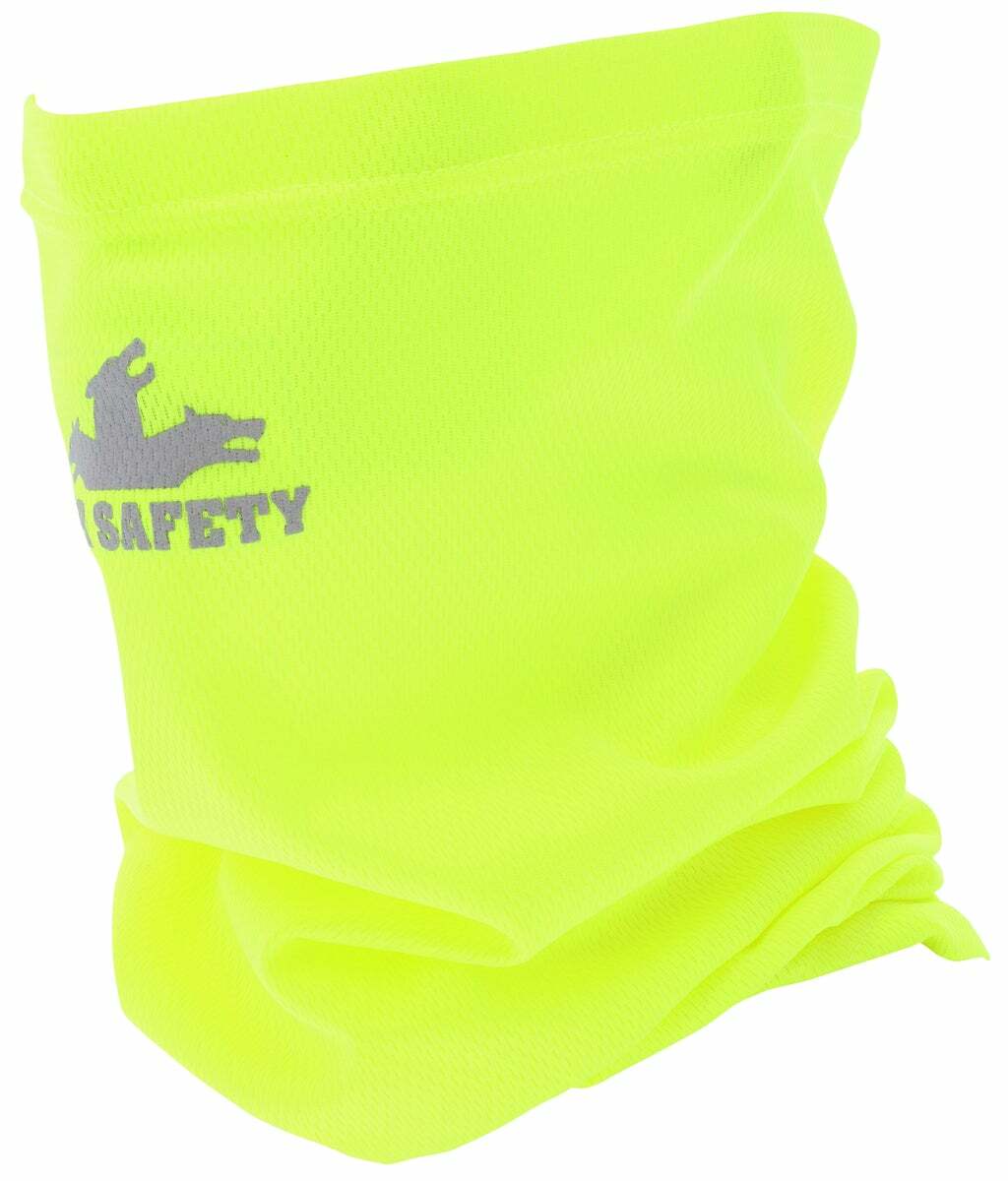 MCR Safety HVG8 Hi-Visibility Neck Gaiters Single Layer 100% Polyester Material