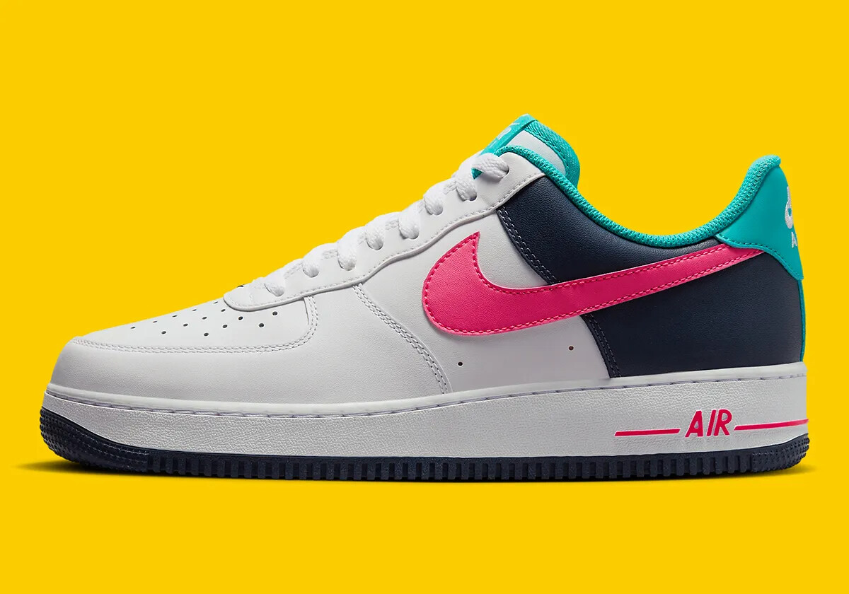 Nike Air Force 1 ’07 “South Beach” White Pink Thunder Blue HF4849-100 Mens Sizes