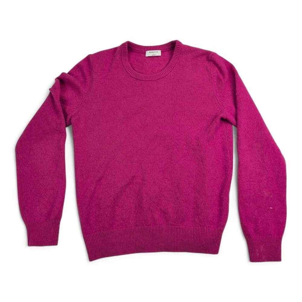 Babaton Cashmere Crewneck Sweater L – Fuchsia
