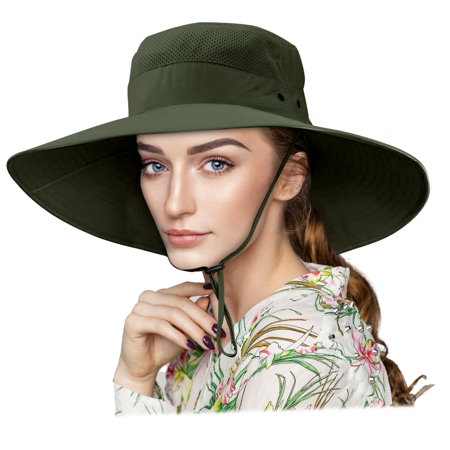 Bonnie Hat for Men Wide Brim Sun Protection Outdoor Hiking Fishing 50+UPF Bucket