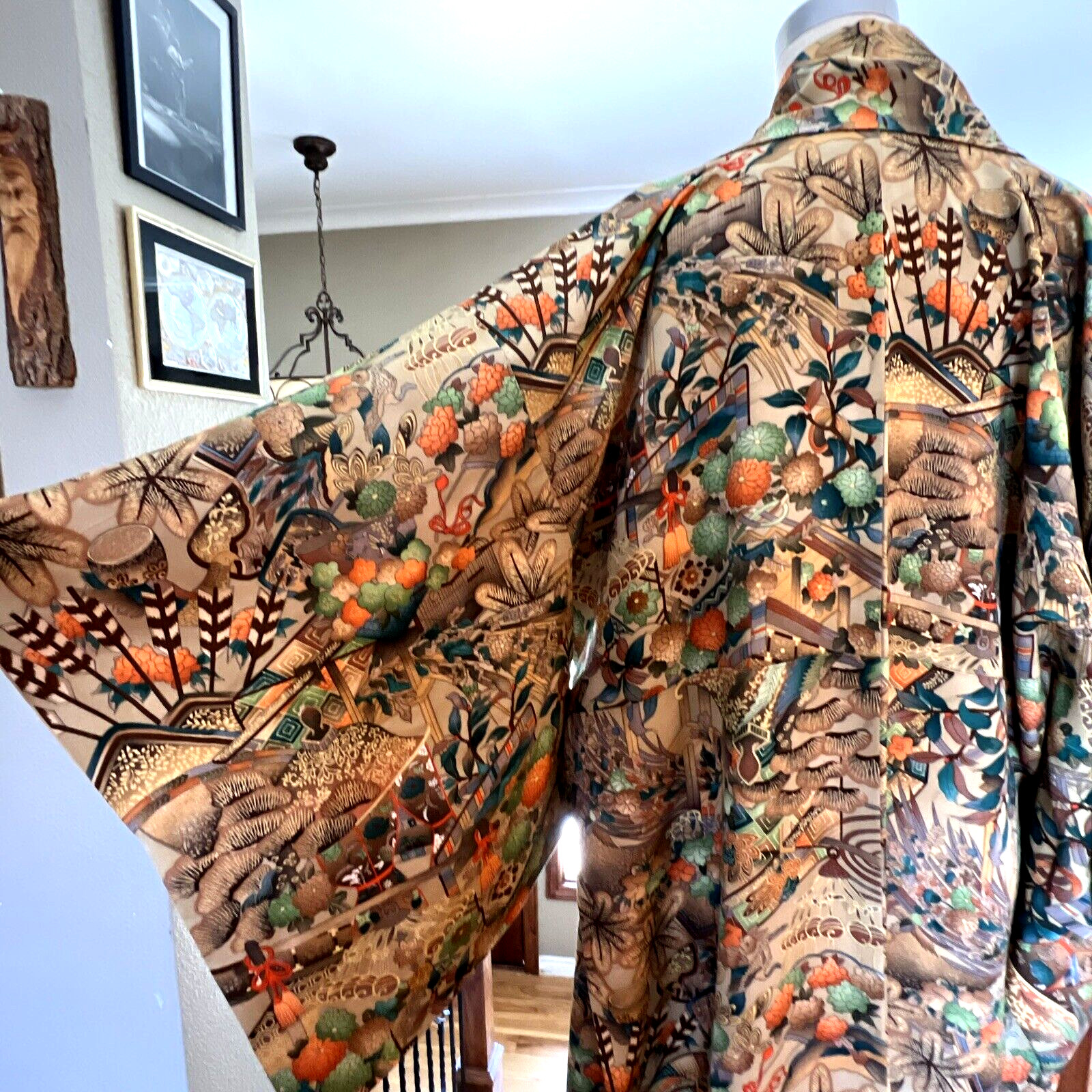 VTG ASIAN KIMONO OneofaKind Handmade Boho Free Hippie People VACAY Yoga FESTIVAL