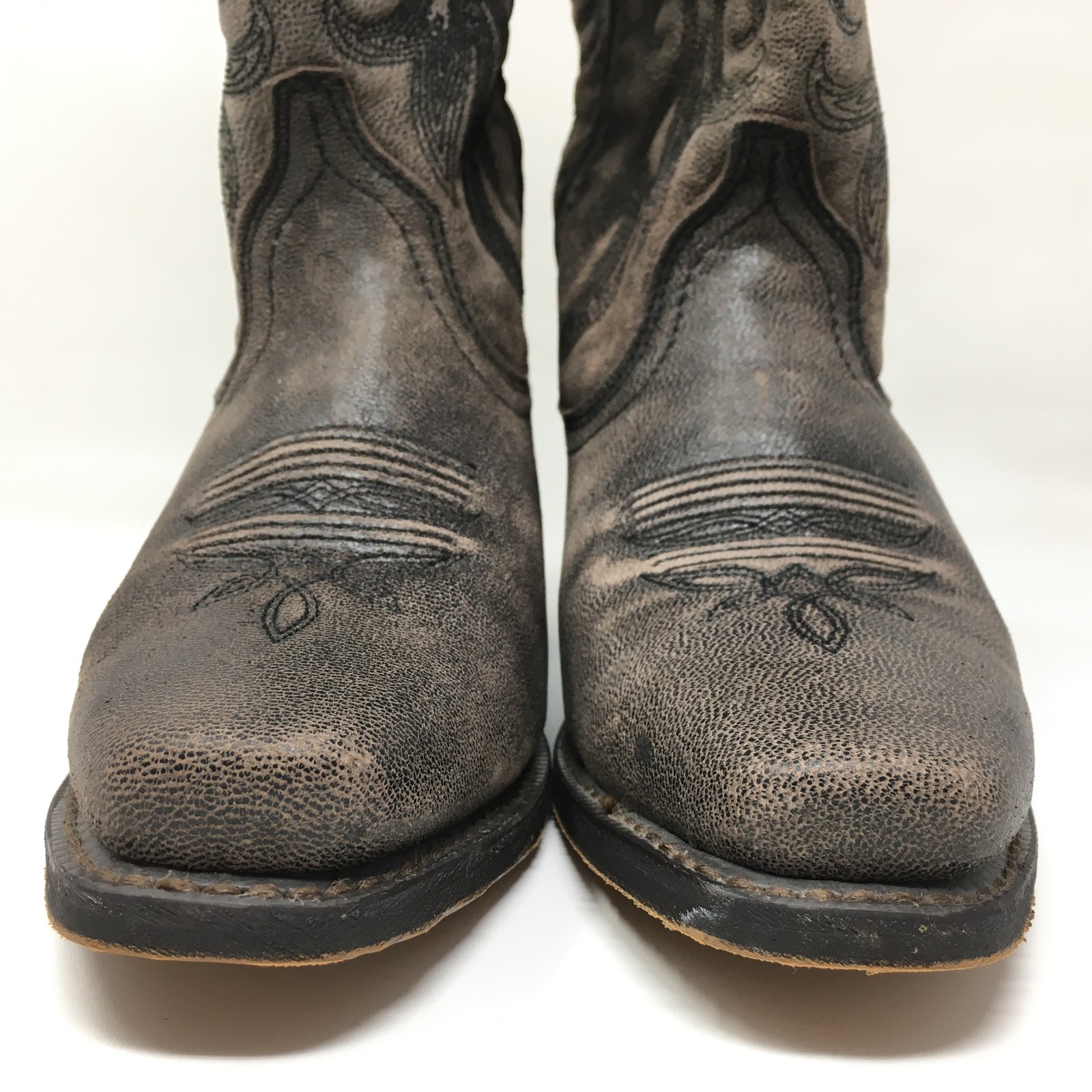 Laredo Maricopa Western Boots Cowgirl Shoes Womens Size 7 Brown Crackled Leather