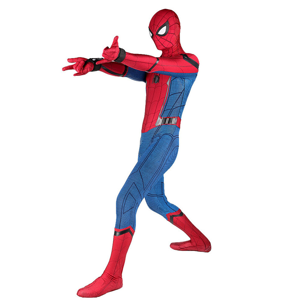 Spider-Man Homecoming Jumpsuit Spiderman Suit Cosplay Costume Halloween Adult