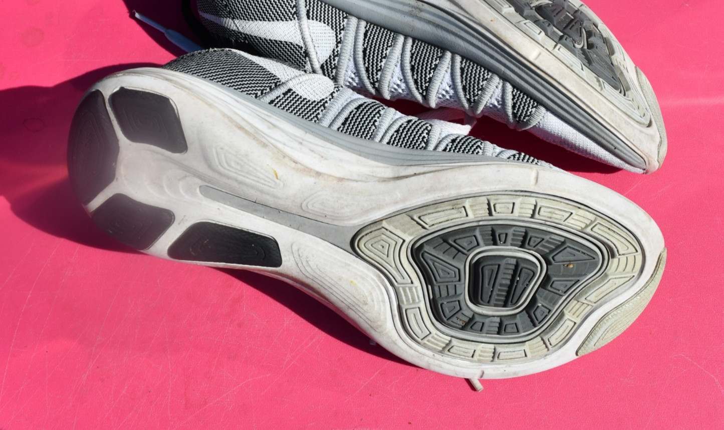 Women’s Nike Flyknit Lunar 2 Wolf Grey/Black/White 620658-100 Size 8.5 / UK Sz 6
