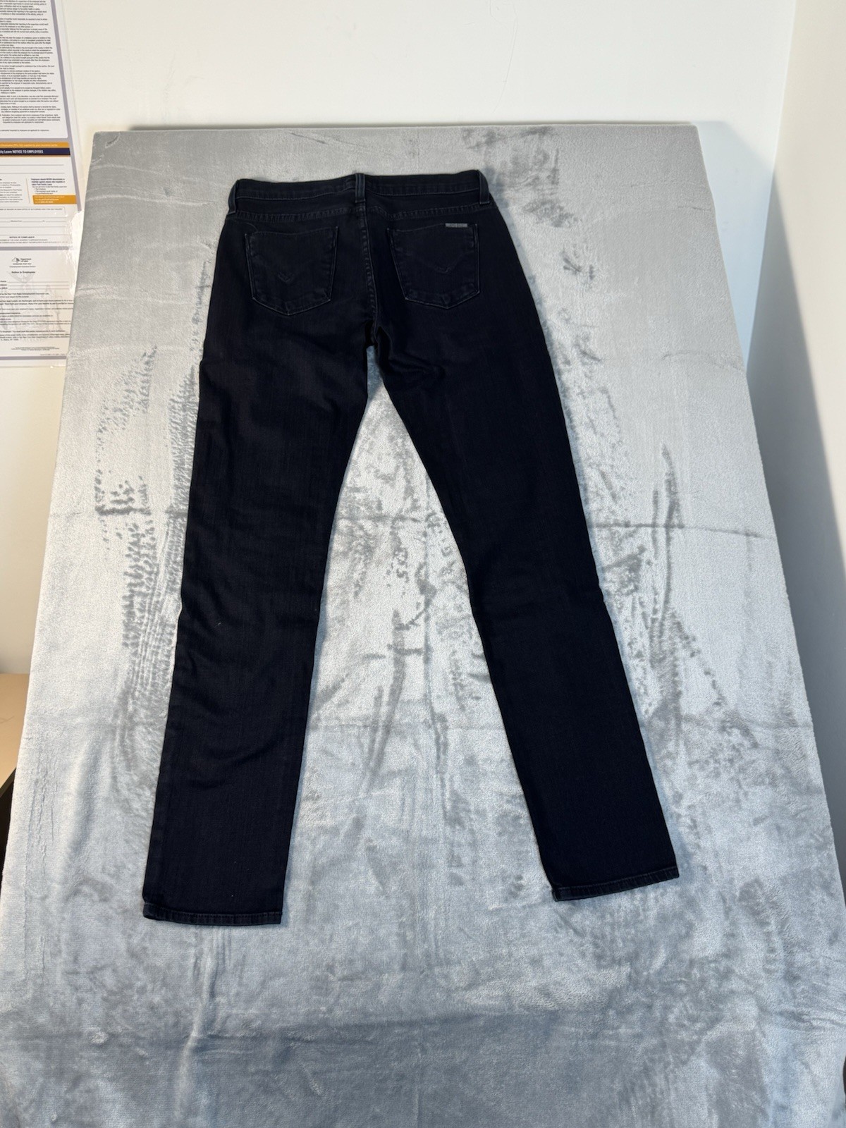 Hudson Jeans Women’s Black Denim Colette Mid Rise Straight Leg Jeans Waist 28