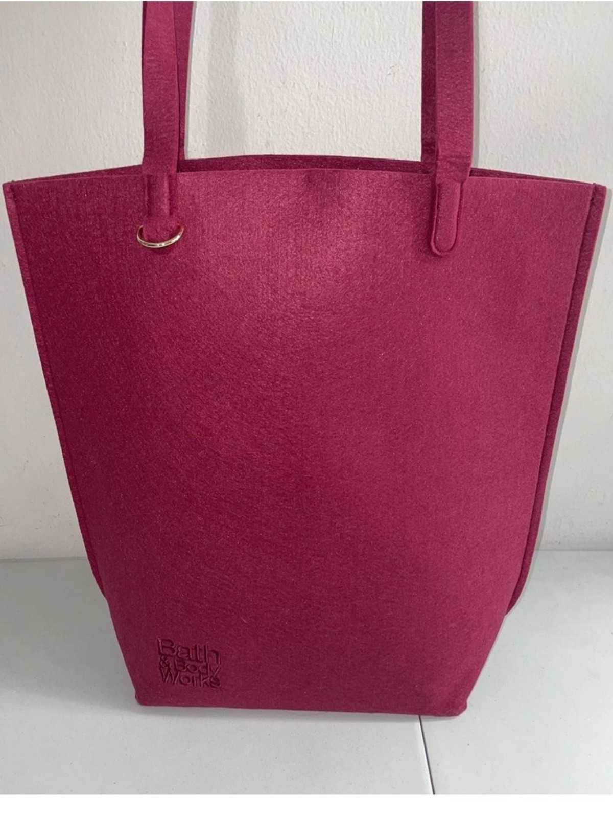 Bath & Body Works Black Friday Burgundy Felt Tote Bag NWT