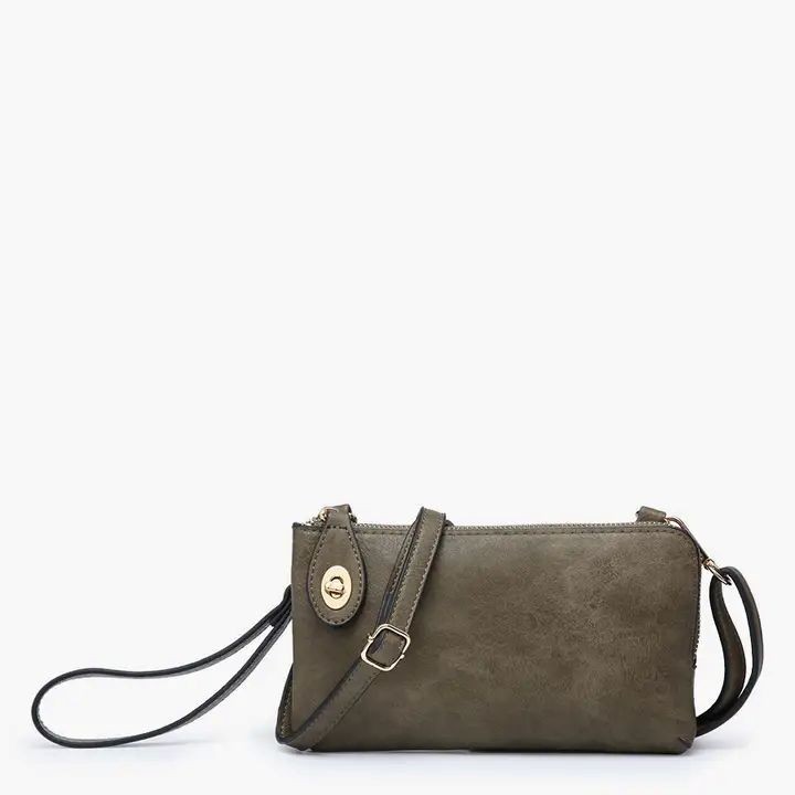 Jen & Co Kendall Crossbody Wristlet with Twist Lock Closure