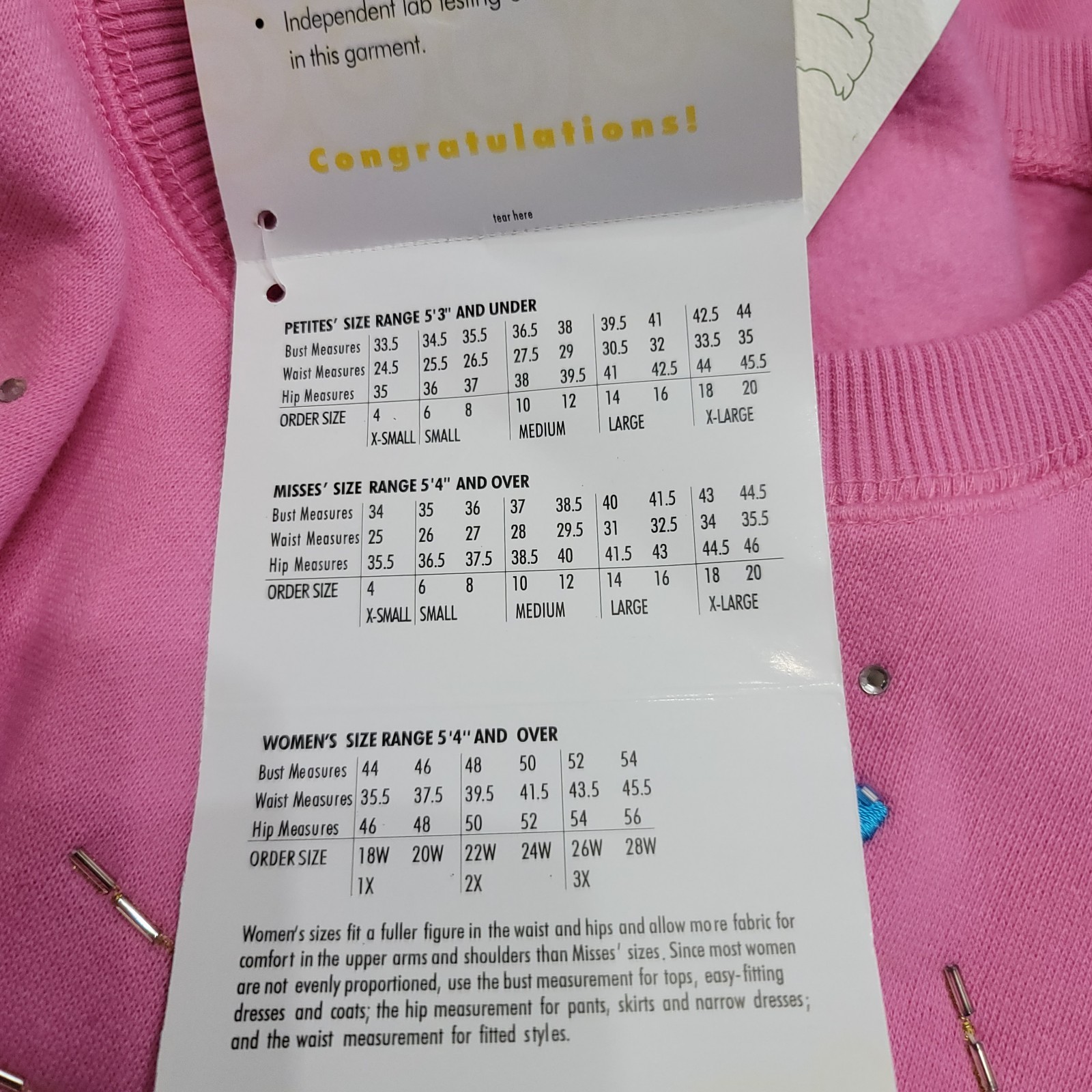 Quacker Factory Womens Plus Sz 3X Beach Summer Appliques Sweatshirt Pink New