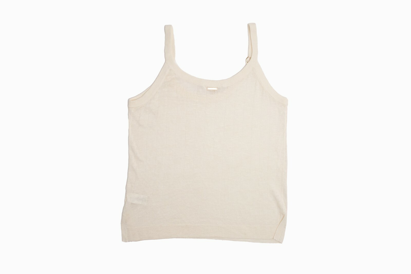 Michael Kors Womens Bone Ring Strap Tank Top Ivory Size L 1902