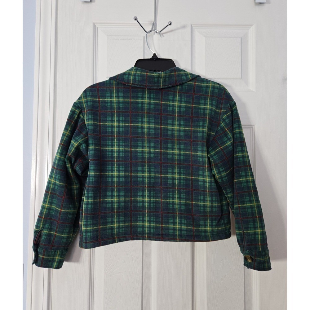 Beauties Girls Fannal & Sharpa short Jacket Size 10/12. Plaid with Sharpa