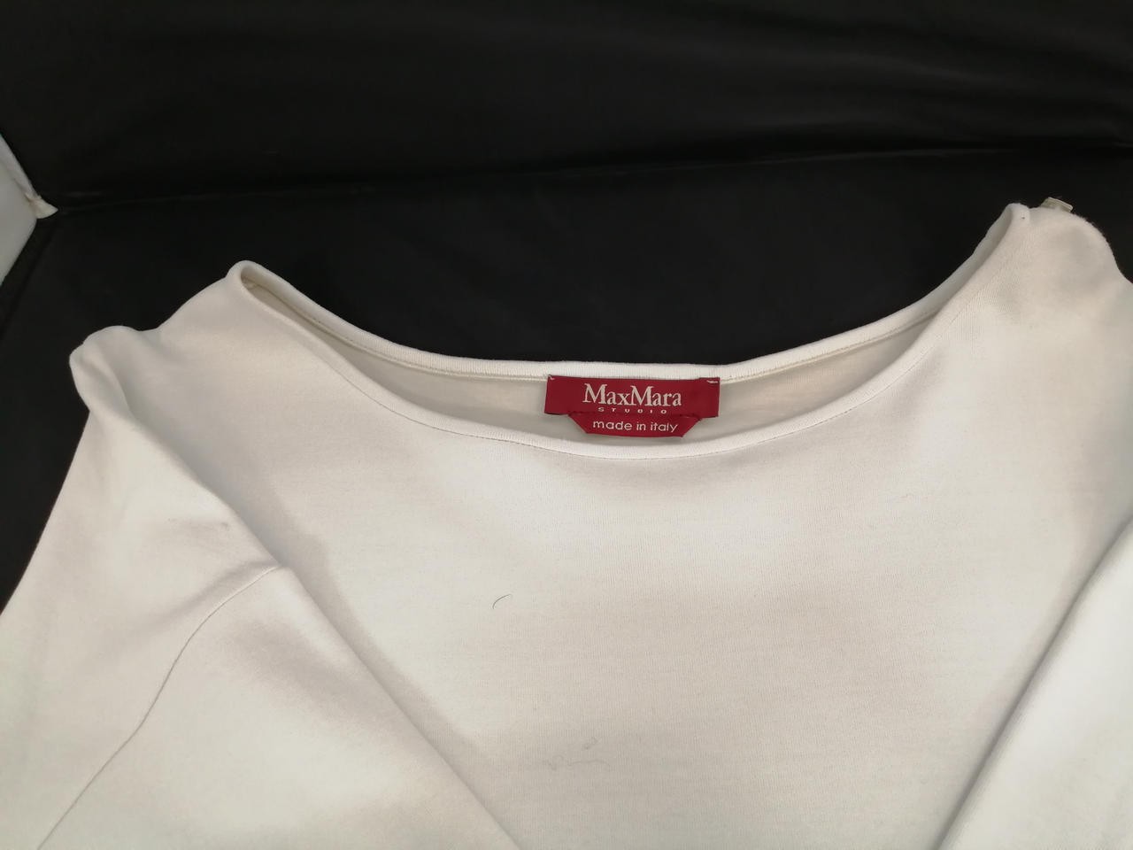 Max mara Long Sleeve Cut & Sew Top White 28in Bust 17in Sleeve