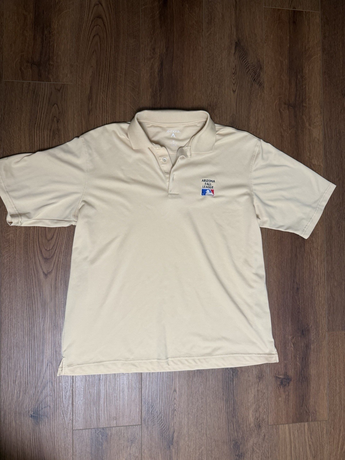 Antigua Mens Golf Polo Shirt M Yellow Arizona Fall League Major League Baseball