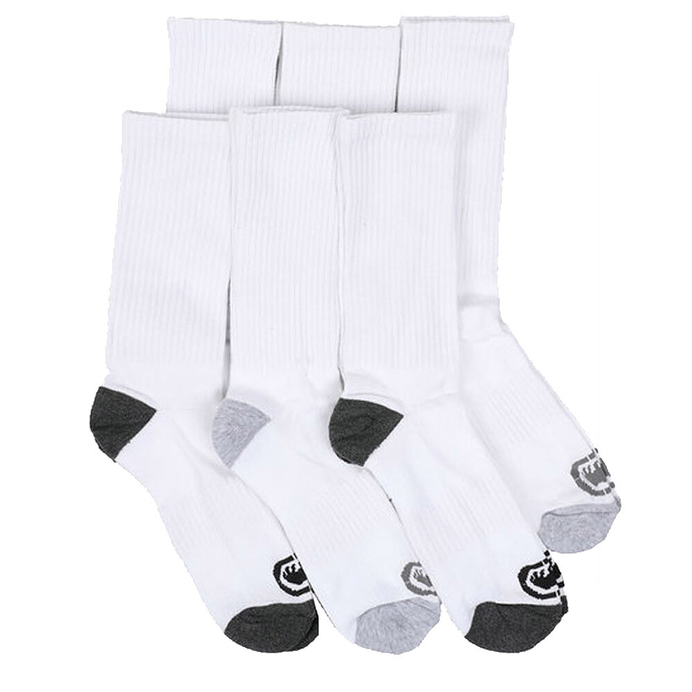 Ecko Unltd. Men’s Half Crew Cushion Athletic Socks White-Black-Gray 6-Packs New