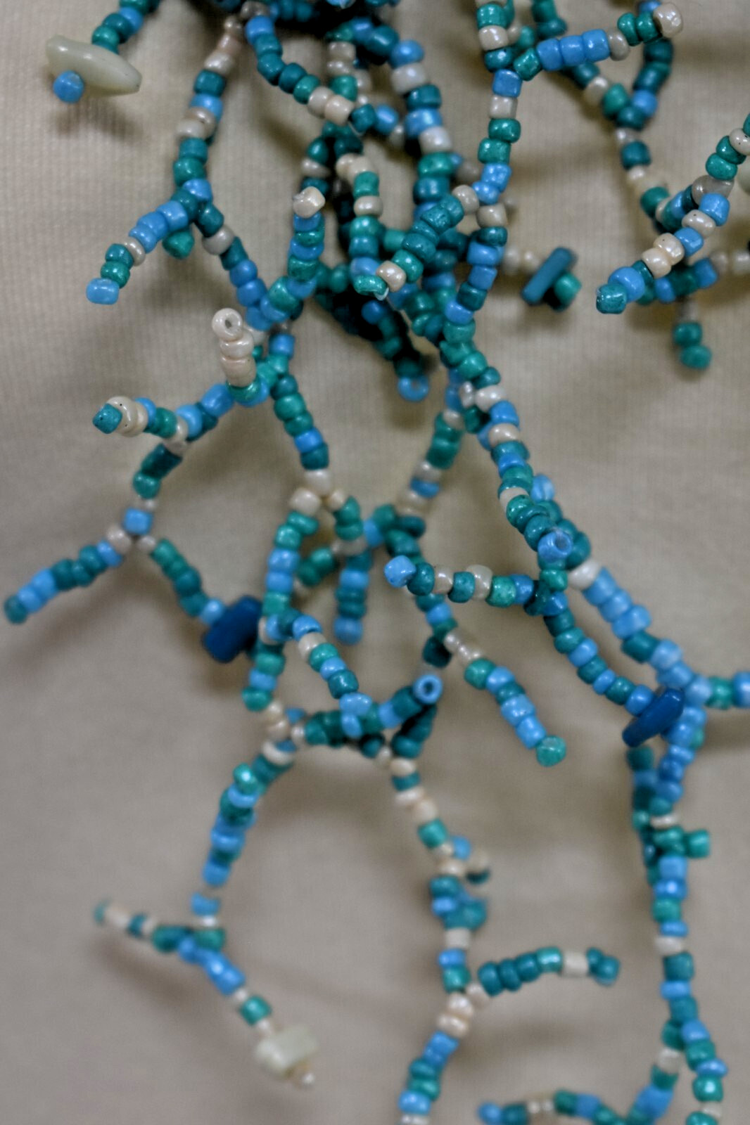 ANTICA SARTORIA AQUA CREAM BEADED LOVELY NECKLACE NWT