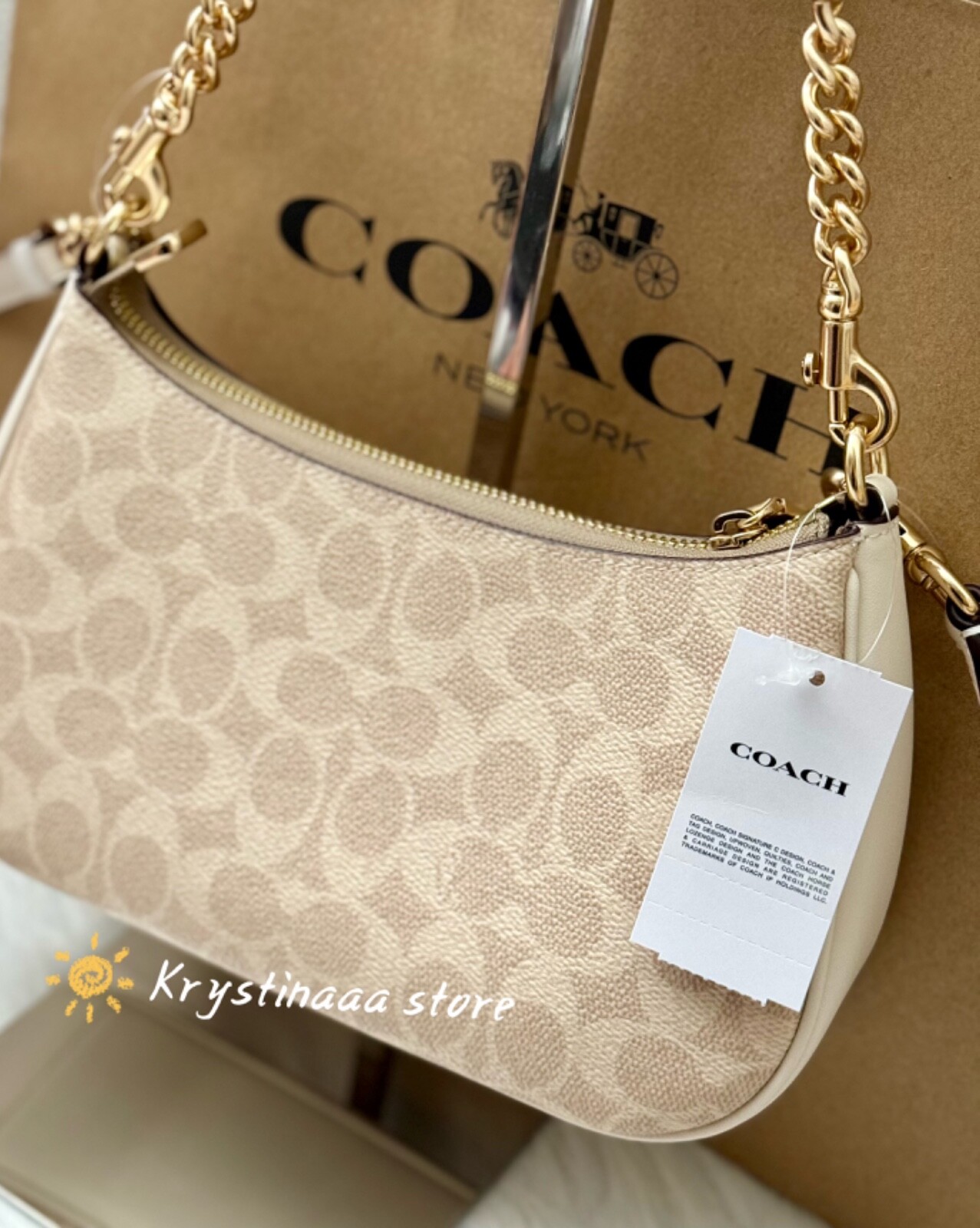 NWT Coach Teri Shoulder Bag In Signature Canvas CV933