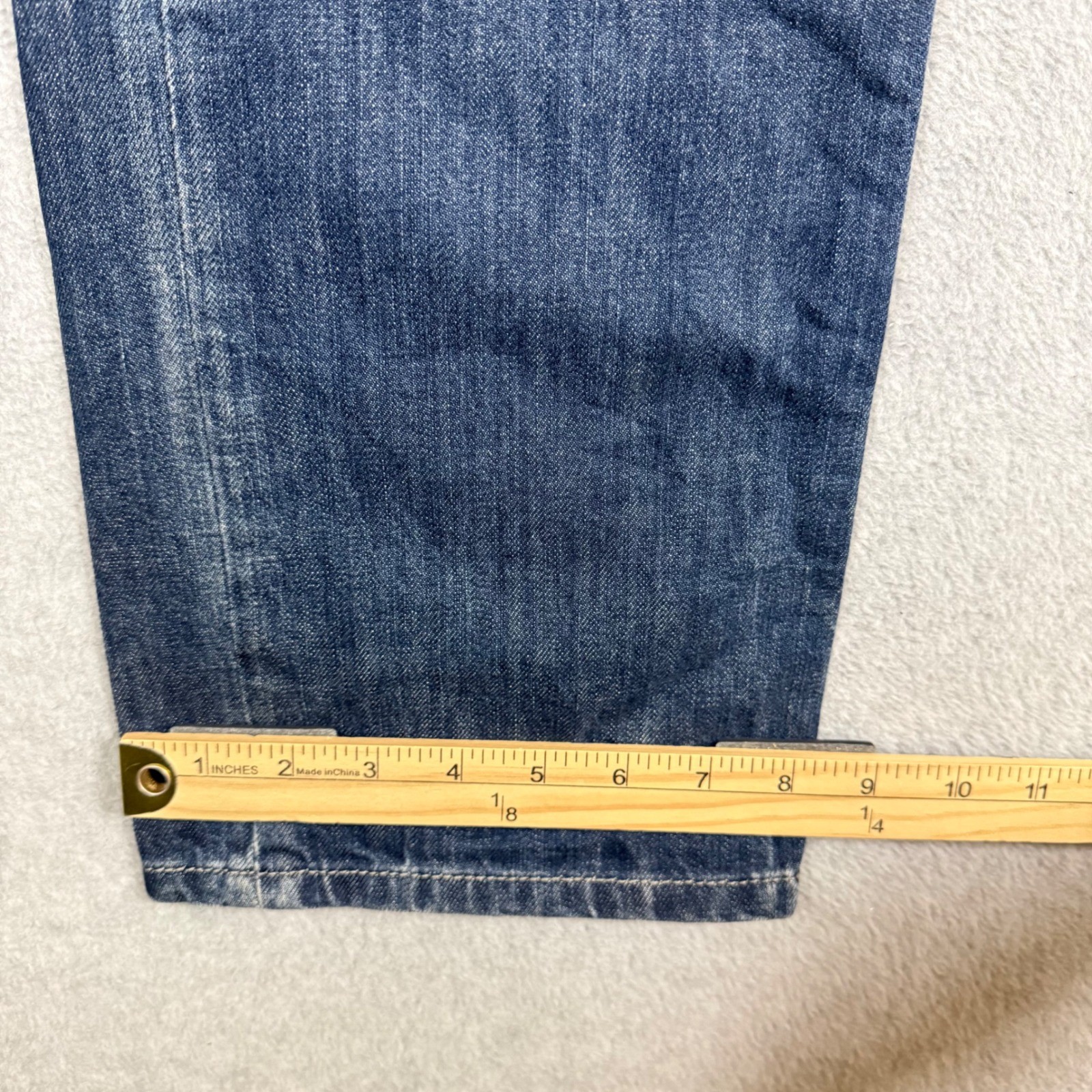 Diesel Industry Mens Straight Leg Blue Denim Jeans 30×32 Button Fly Cotton