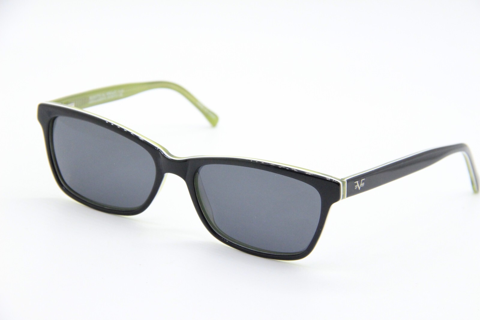 NEW VERSACE 1969 VINTAGE V7064 C1 BLACK GREEN AUTHENTIC SUNGLASSES 55-16