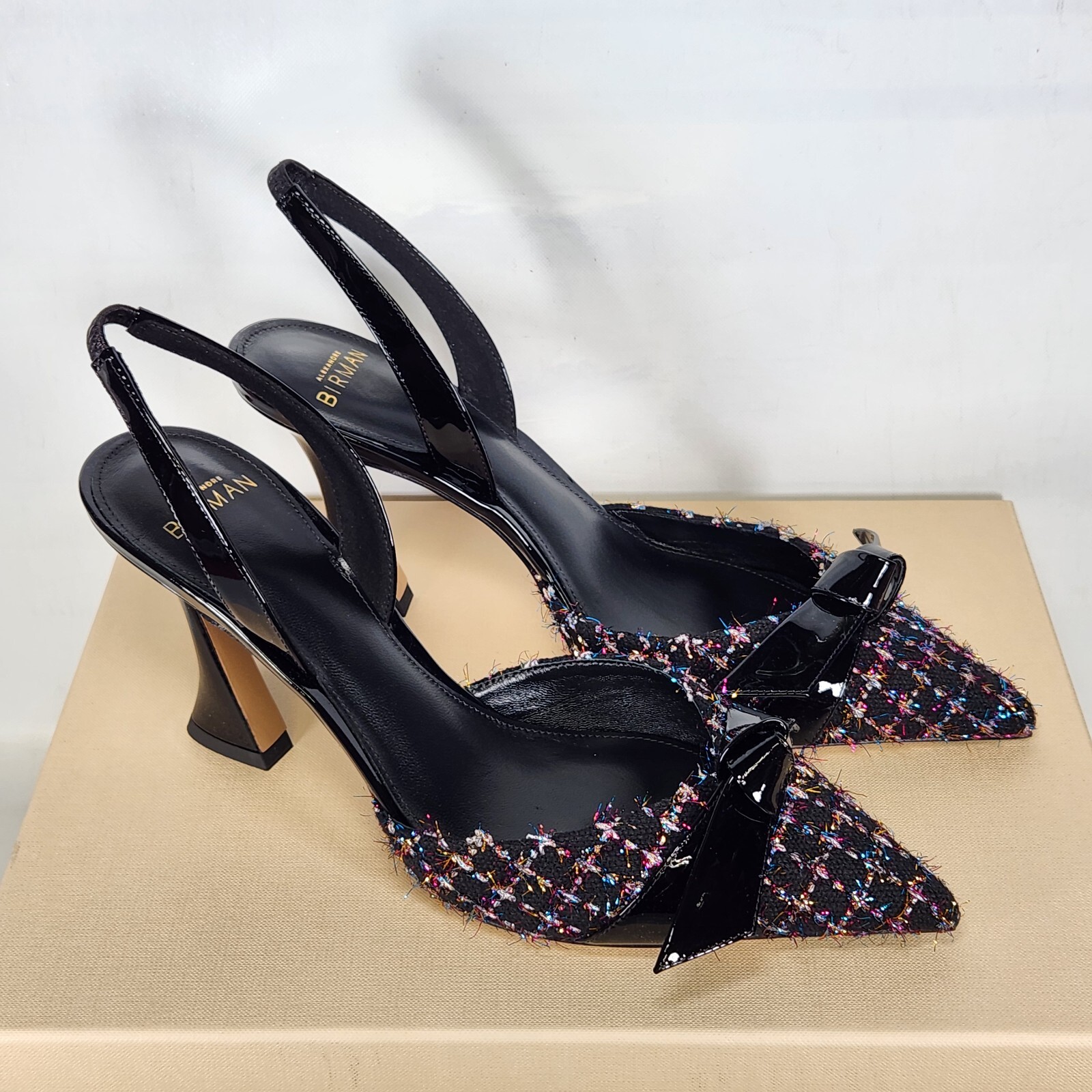 Size 10 (IT 40) – Alexandre Birman Clarita Bell Slingback- Multicolor / Tweed