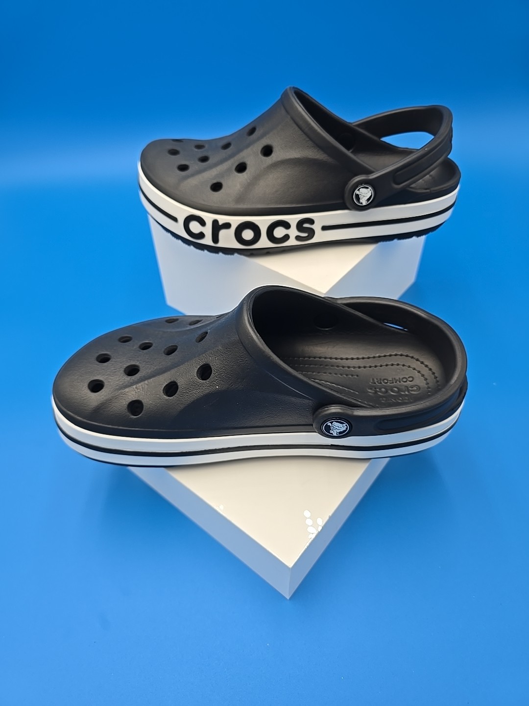 Crocs Bayaband Clog Slip On Sandals Black Adult Men’s Size 5/ Women’s Size 7
