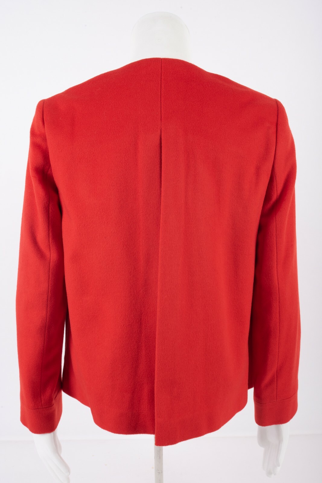 Massimo Dutti Womens Wool Blazer EU 36 US 4 Red Short Open Front 6414/581 NWT