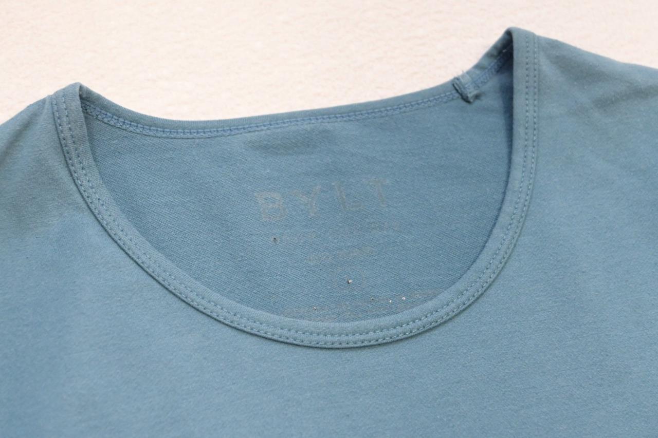 Bylt Drop Cut Gym Shirt Short Sleeve Atheltic Tee Blue Mens Size Large