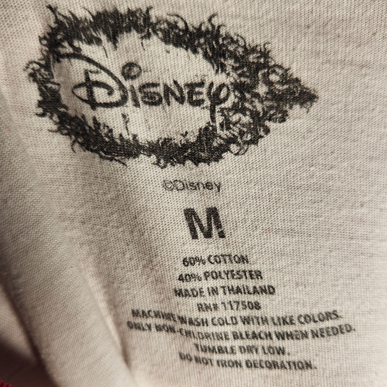 Disney Mickey Mouse Graphic T-Shirt Mens Size M White Excellent Ringer Tee