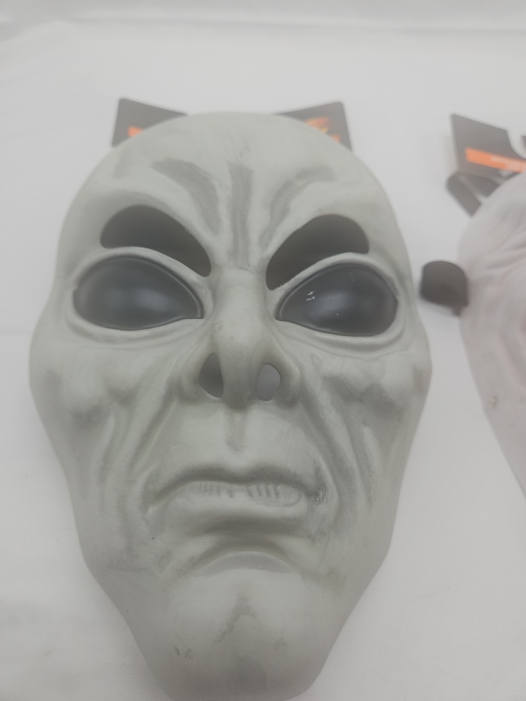 Lot of Two Halloween Masks Glow In Dark Alien And Moveable Clown Jaw Mask