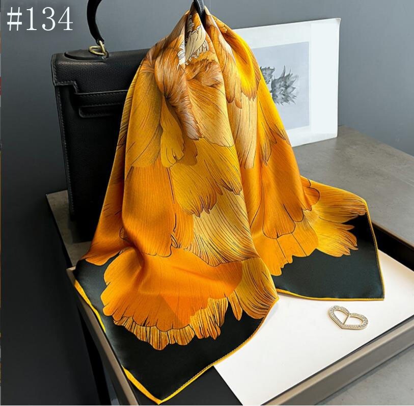 100% Mulberry Silk 27″ Square Scarf Women Neckerchief Wrap Multiple styles