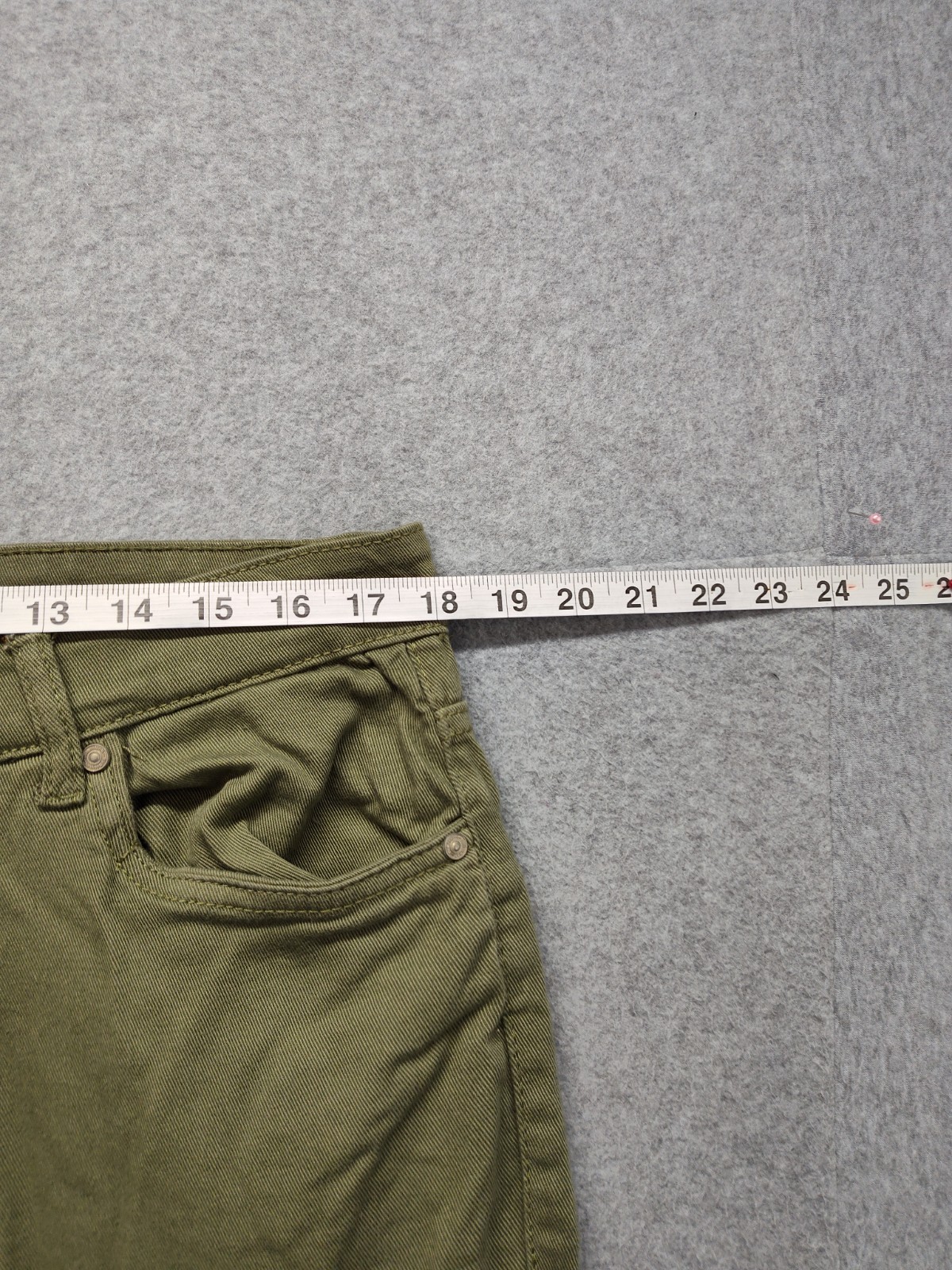 Boohooman Men Cargo Pant 34 Olive Green Utility Workwear Strappy Buckle Pockets