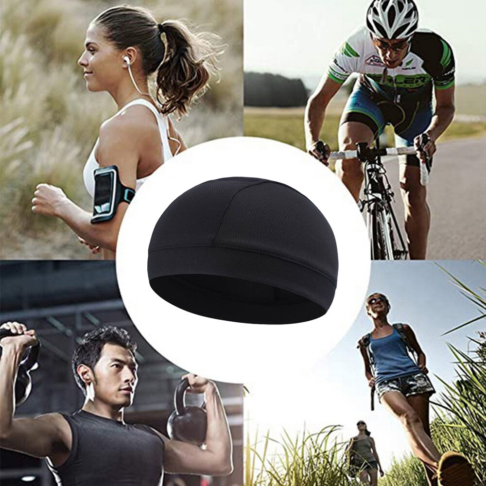3x Helmet Liner Skull Cap Beanie Sweat Wicking Cycling Sport Quick-dry Hat Wrap