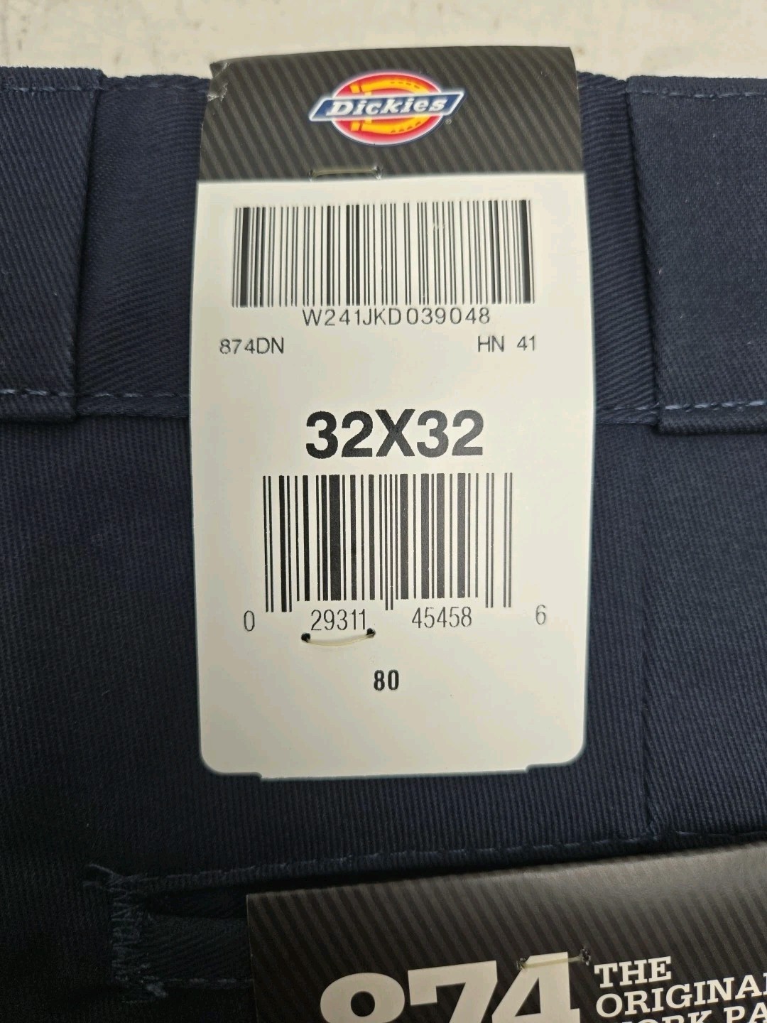 Dickies Original Fit 874 Work Pant Dark Blue 32 x 32 New With Tags See Pictures