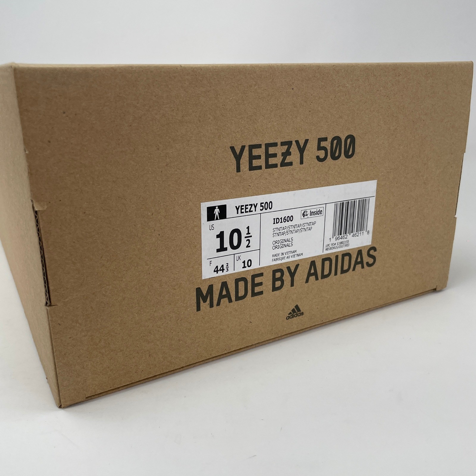 Adidas Yeezy 500 Stone Taupe Mens Sneakers ID1600 Grey Gum Sole Size 10.5 NIB