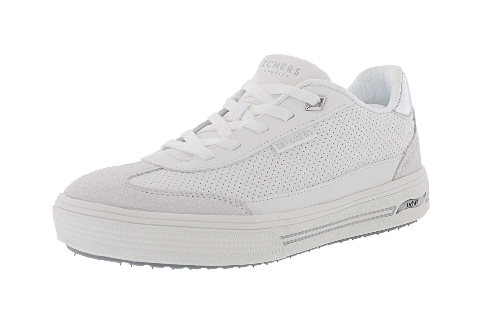 SKECHERS WOMEN’S ARCH FIT ARCADE- DIAMOND DAZE 177204/WHT WALKING SHOES