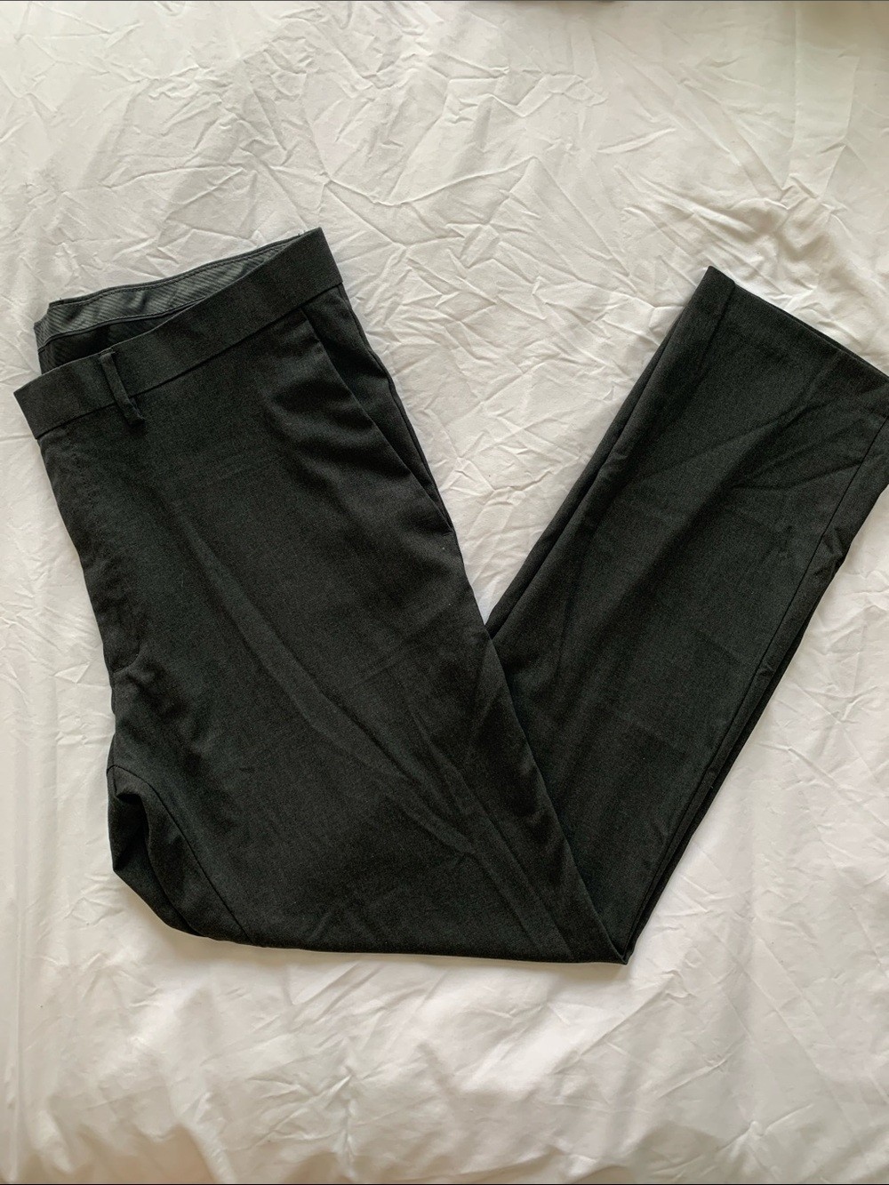 Men’s Gray Slim-Fit Stretch Dress Pants – Size 38W x 32L – Kenneth Cole Reaction