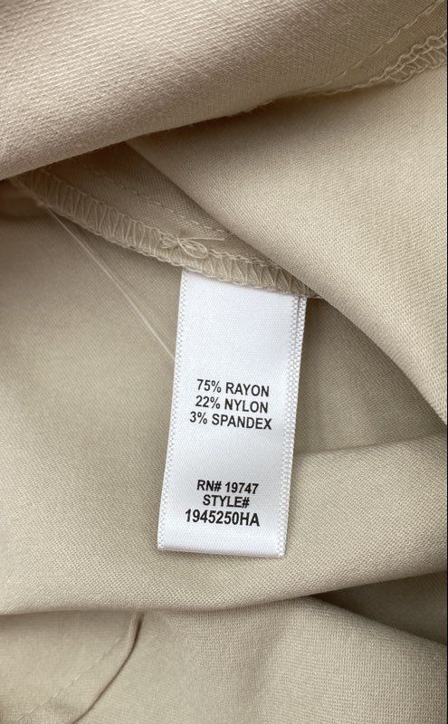 Counterparts Womens Beige Super Stretch Pull-On Straight Leg Ankle Pants Size M