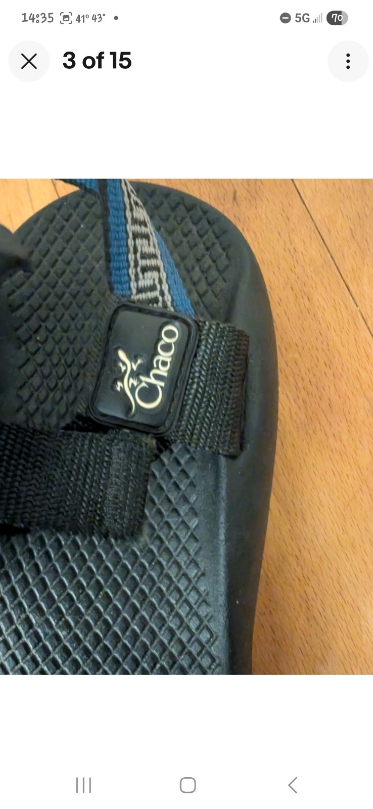 Chaco USA Z1 Classic Hiking River Sport Sandals Womens Size 11 Outdoor Blue