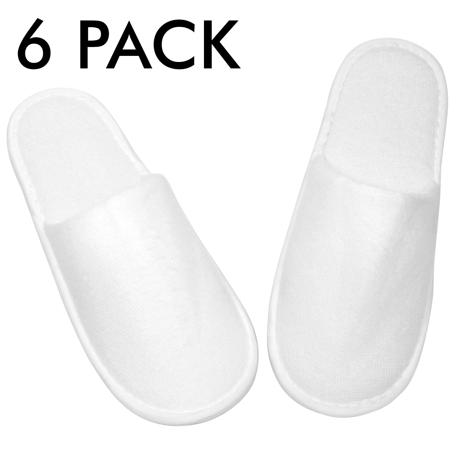 Disposable Slippers Closed Toe Spa Slippers White Non-Slip Hotel Travel Guests