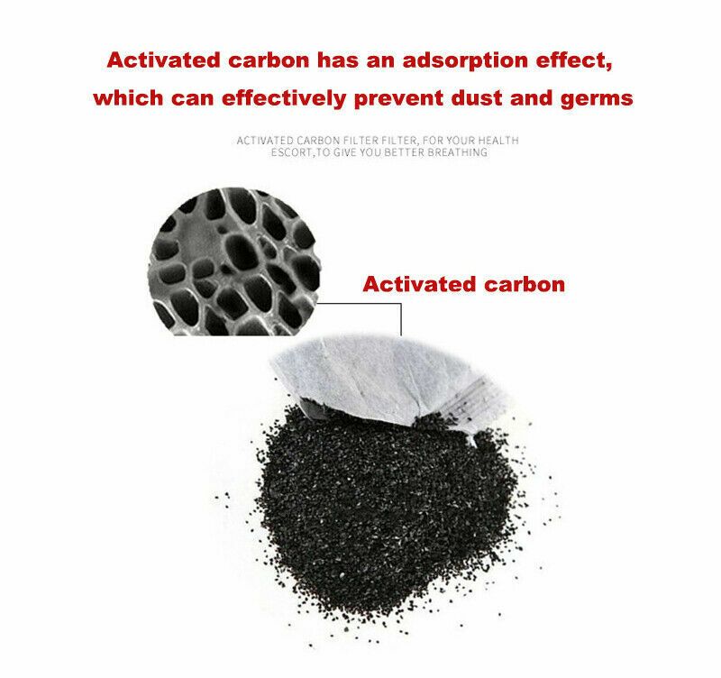 Reusable Face Mask Breathing Valves Sports Cycling Outdoor Active Carbon Filter