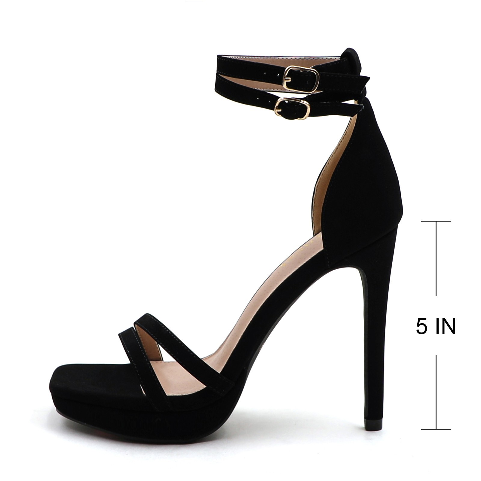 Women’s Double Ankle Strap High Heel Sandal Stiletto Platform Dress Shoes