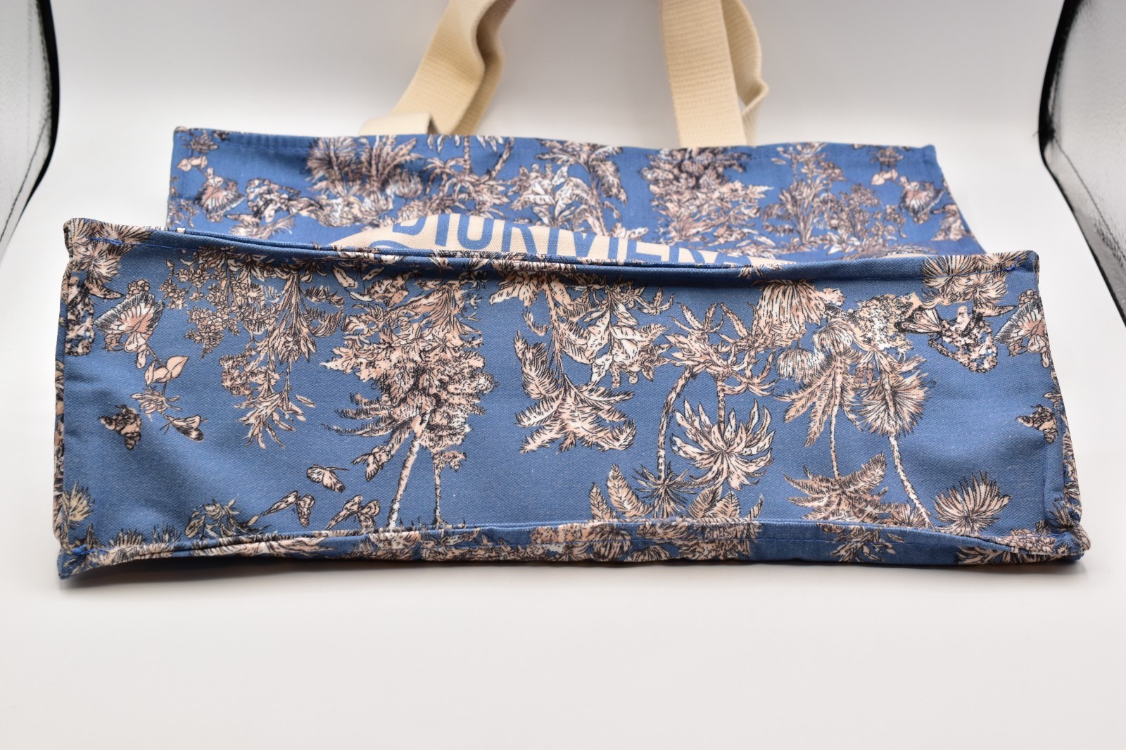 Dior Beauty Dioriviera Makeup Beach Tote Bag Large Blue Palm Tropical Travel GWP
