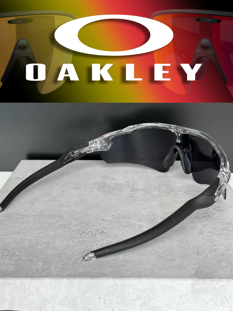 Oakley Radar Ev Path Sport Sunglasses OO9208 Clear Frame Sliver Lenses